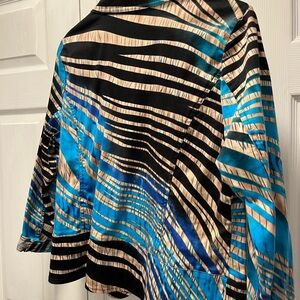 erin london Blue, Black & Cream Abstract jacket
